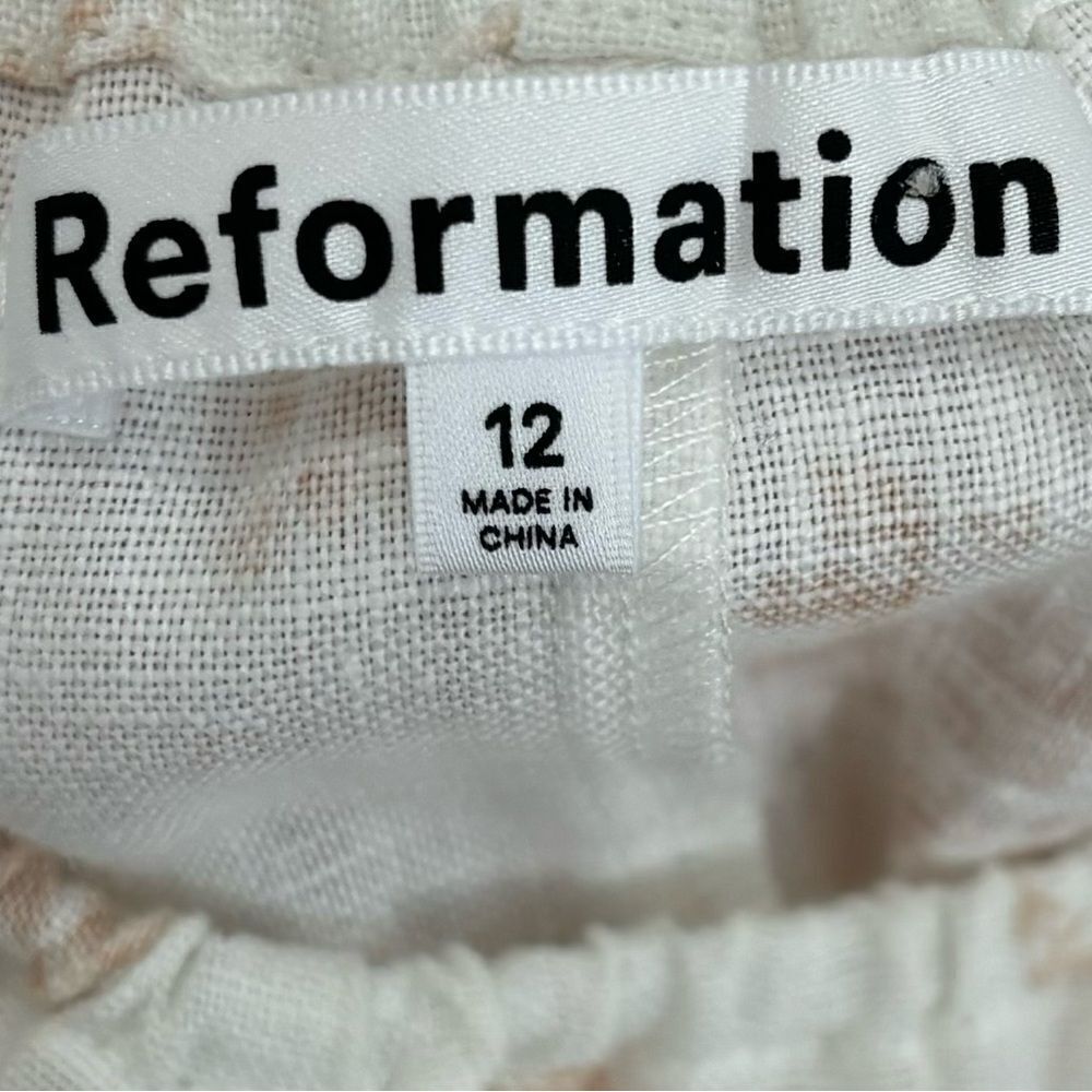 NWOT Reformation Starfruit Linen Dress in Riso - Picture 8 of 9